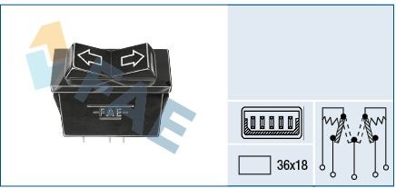 FAE Window switch Article number: 62550 cheaply