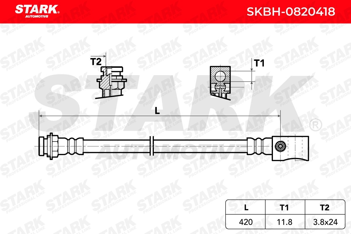 STARK Спирачен маркуч артикулен номер: SKBH-0820418 евтино