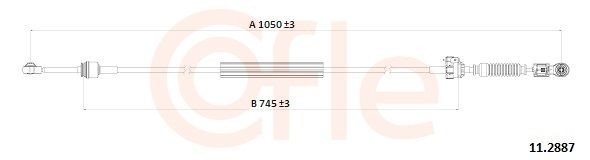 OEM Kabel, manuel gearkasse 11.2888 fra COFLE