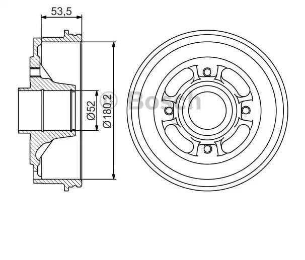 BOSCH Brake drum Article number: 0 986 477 304 cheaply