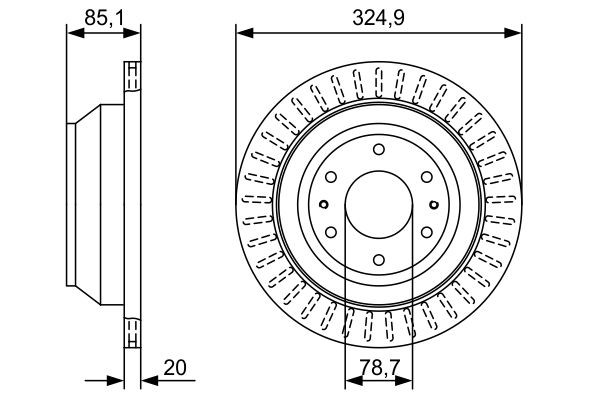 BOSCH Brake disc Article number: 0 986 479 W24 cheaply