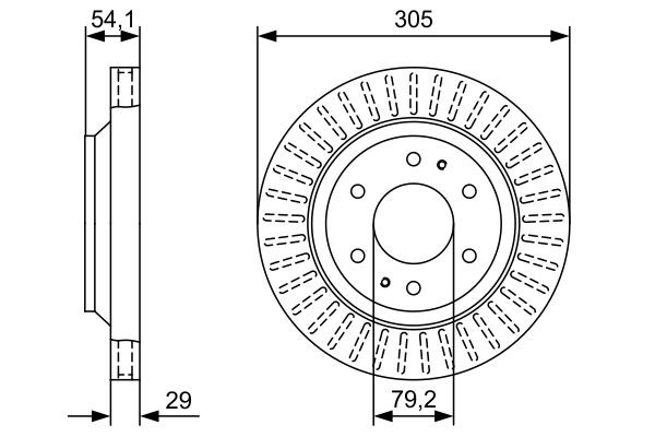BOSCH Brake disc Article number: 0 986 479 W29 cheaply