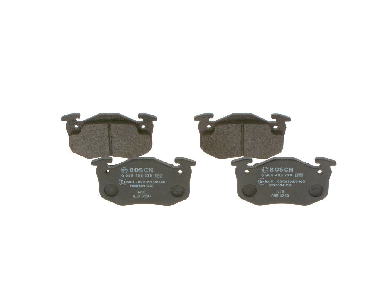 BOSCH Brake pad set Article number: 0 986 495 236 cheaply