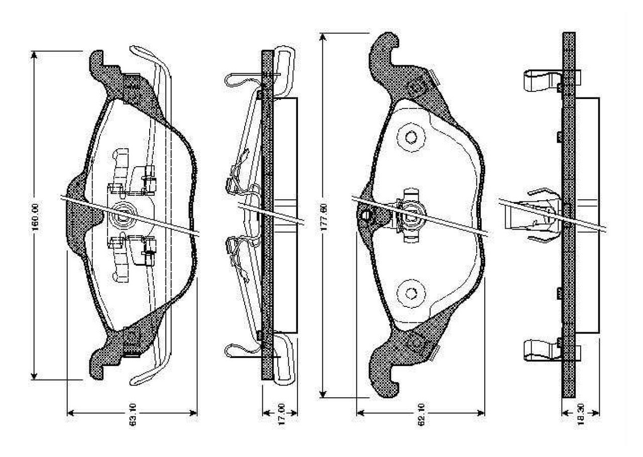 BOSCH Brake pad set Article number: 0 986 TB2 044 cheaply