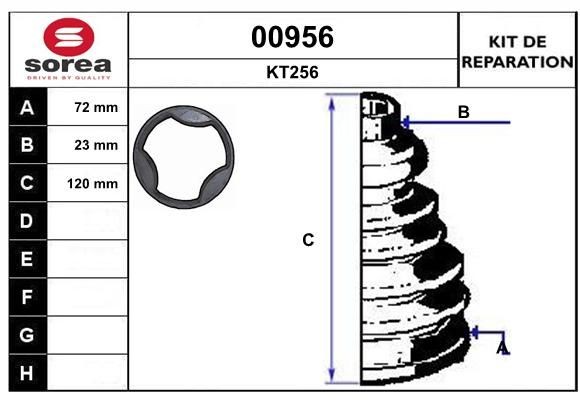 SNRA Bellow Set, drive shaft Article number: 00956 cheaply
