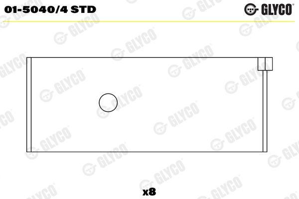 GLYCO Big End Bearings Article number: 01-5040/4 STD cheaply
