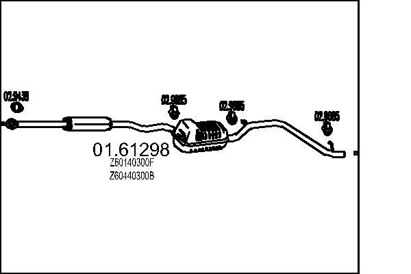 MTS Rear silencer Article number: 01.61298 cheaply