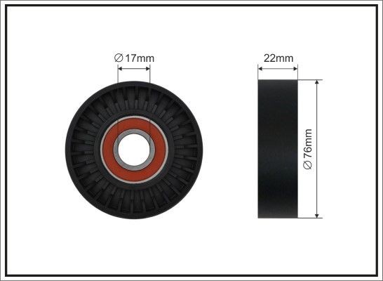 CAFFARO Deflection / Guide Pulley, v-ribbed belt Article number: 02-00 cheaply