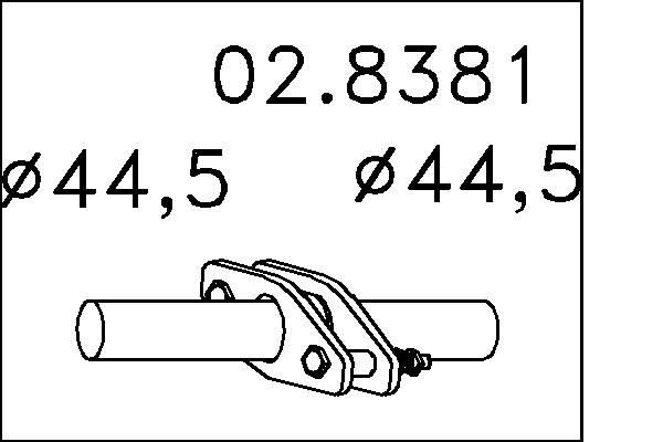 MTS Rørforbinder, udstødningssystem Varenummer: 02.8381 billige