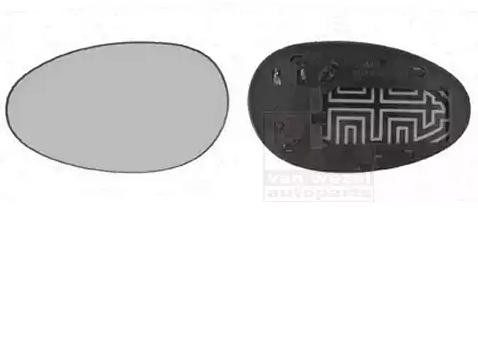 VAN WEZEL Mirror Glass, outside mirror Article number: 0211837 cheaply