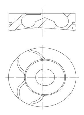 MAHLE ORIGINAL Piston Article number: 028 PI 00122 000 cheaply