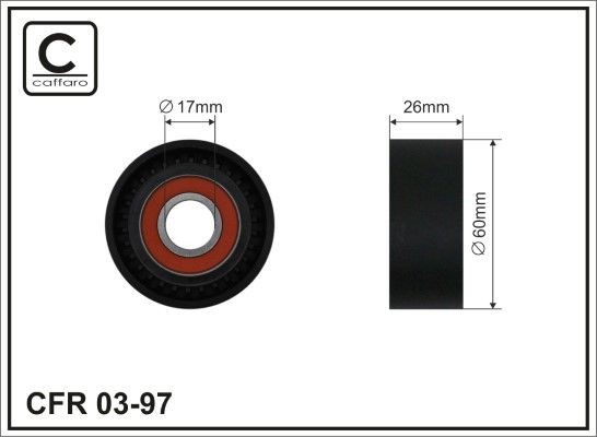 CAFFARO Tensioner pulley Article number: 03-97 cheaply