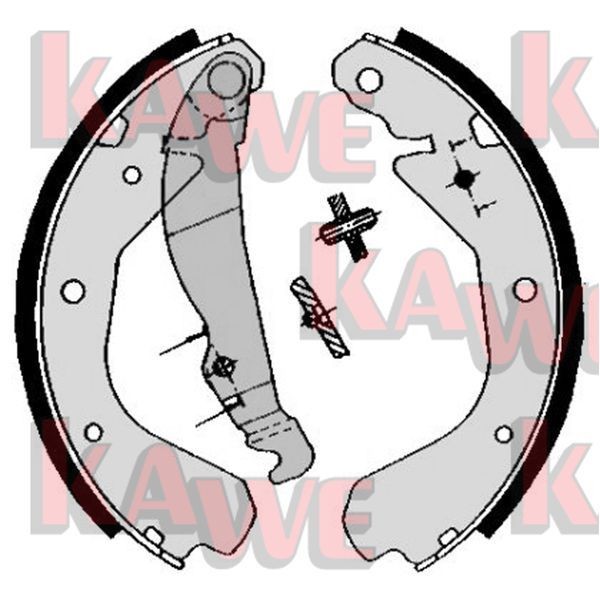 KAWE Brake Shoe Set Article number: 04640 cheaply