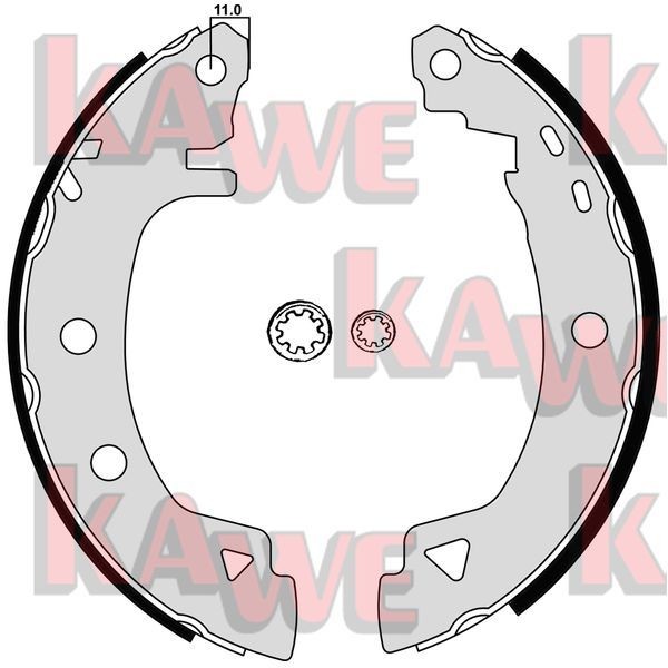 KAWE Brake Shoe Set Article number: 04920 cheaply