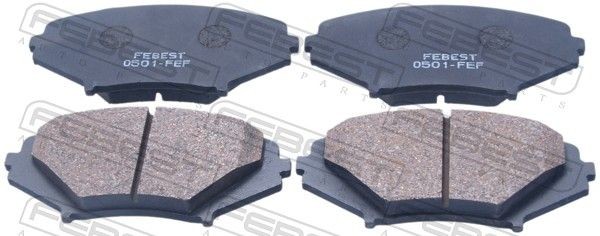 FEBEST Brake pad set Article number: 0501-FEF cheaply
