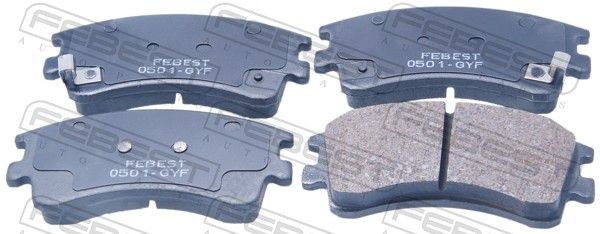 FEBEST Brake pad set Article number: 0501-GYF cheaply