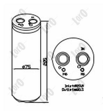 ABAKUS Tørfilter aircondition Varenummer: 053-021-0003 billige