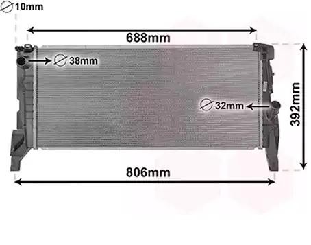 VAN WEZEL Engine radiator Article number: 06012704 cheaply