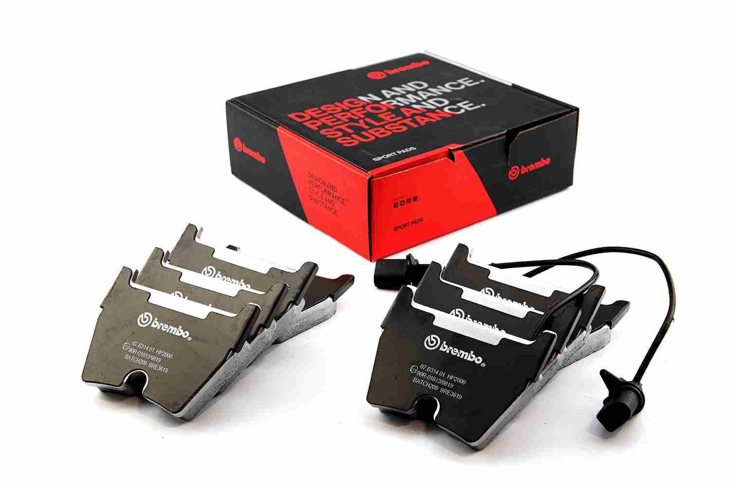 BREMBO High Performance Brake Pad Set SPORT PADS HP2000 Article number: 07.B314.01 cheaply