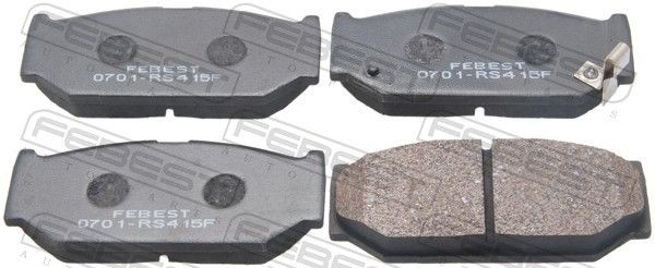 FEBEST Bremseklosser artikkelnummer: 0701-RS415F billig