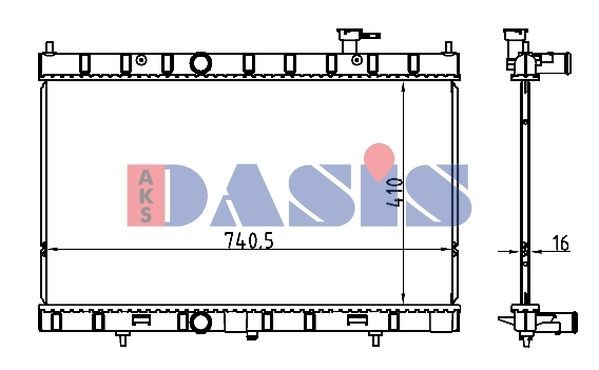 AKS DASIS Engine radiator Article number: 070189N cheaply