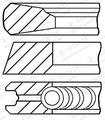 GOETZE ENGINE Piston Ring Kit Article number: 08-143007-00 cheaply
