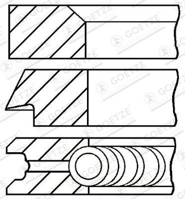GOETZE ENGINE Piston Ring Kit Article number: 08-215306-10 cheaply