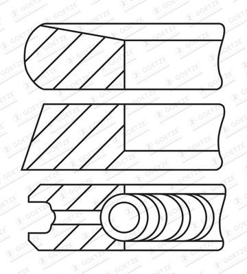 GOETZE ENGINE Piston Ring Kit Article number: 08-443100-00 cheaply