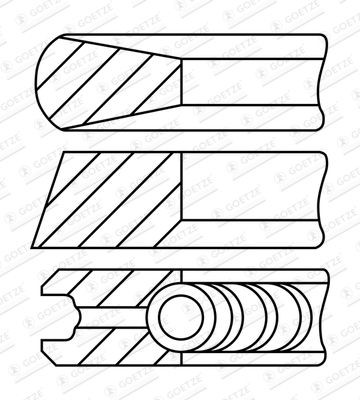GOETZE ENGINE Piston Ring Kit Article number: 08-443400-00 cheaply