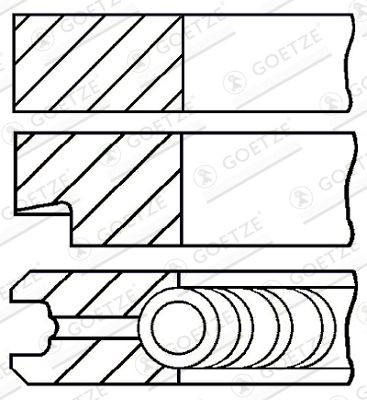 GOETZE ENGINE Piston Ring Kit Article number: 08-780607-10 cheaply