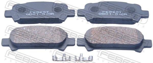FEBEST Brake pad set Article number: 0801-G10R cheaply