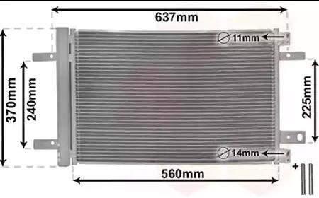 VAN WEZEL Air conditioning condenser Article number: 09015702 cheaply