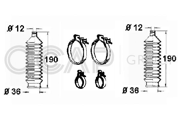 OCAP Bellow Set, steering Article number: 0901639 cheaply