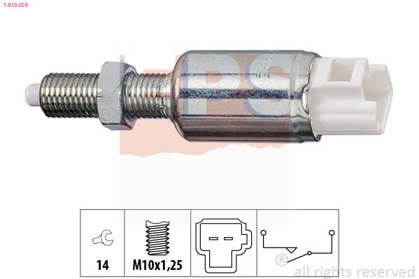 EPS 1.810.259 Switch, clutch control (cruise control) PREVIA 2.0 D-4D (CLR30_) 116 PS Diesel 2006