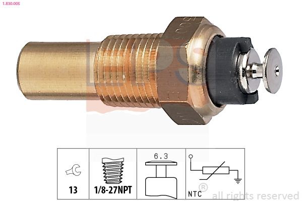 EPS Sensor, coolant temperature Article number: 1.830.005 cheaply