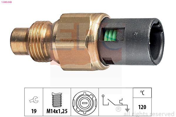 EPS 1.840.048 Temperature Switch, coolant warning lamp CLIO 1.4 (B/CB0C, B/CB0S) 75 PS Petrol 2016