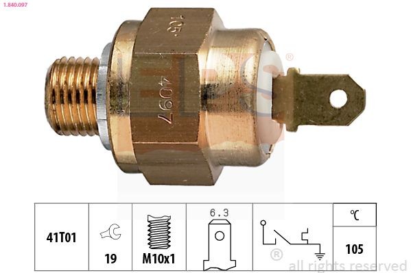 EPS 1.840.097 Temperature Switch, coolant warning lamp LT 2.4 TD Syncro 95 PS Diesel 1996