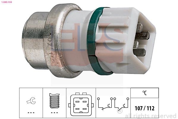 EPS 1.840.104 Temperature Switch, coolant warning lamp LT 2.5 TDI 95 PS Diesel 2006