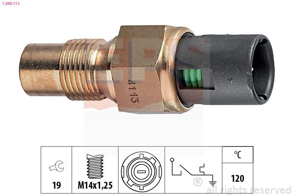 EPS 1.840.113 Temperature Switch, coolant warning lamp TWINGO 1.2 16V 75 PS Petrol 2012