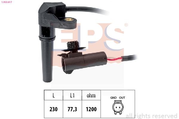 EPS 1.953.617 RPM Sensor, automatic transmission SCÉNIC 1.9 dTi 80 PS Diesel 2003