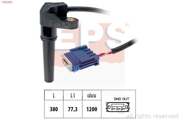 EPS 1.953.618 RPM Sensor, automatic transmission SCÉNIC 1.9 dTi 80 PS Diesel 2003