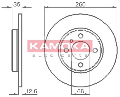 KAMOKA Brake disc Article number: 103124 cheaply