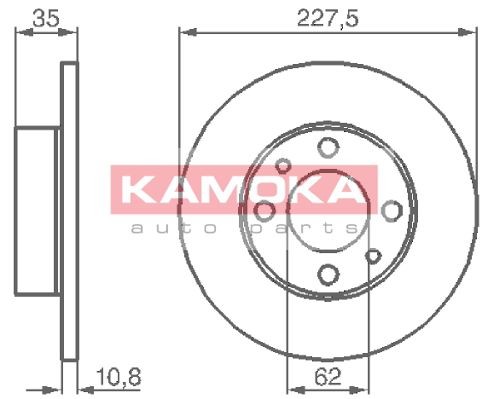 KAMOKA Brake disc Article number: 103166 cheaply