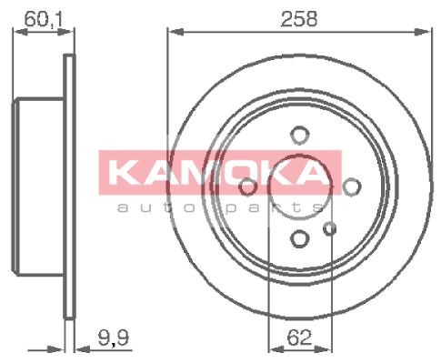 KAMOKA Brake disc Article number: 103186 cheaply