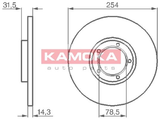 KAMOKA Brake disc Article number: 103276 cheaply