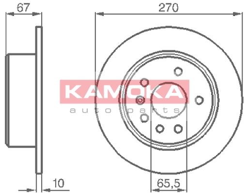 KAMOKA Brake disc Article number: 103478 cheaply