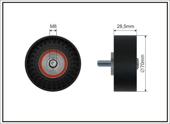 CAFFARO Deflection / Guide Pulley, v-ribbed belt Article number: 11-09 cheaply