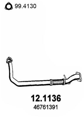 ASSO Exhaust Pipe Article number: 12.1136 cheaply