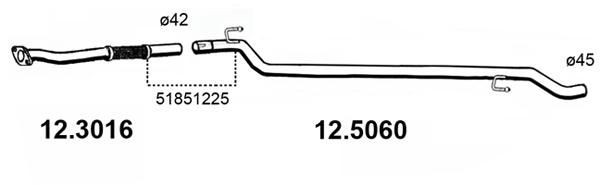 ASSO Exhaust Pipe Article number: 12.5060 cheaply