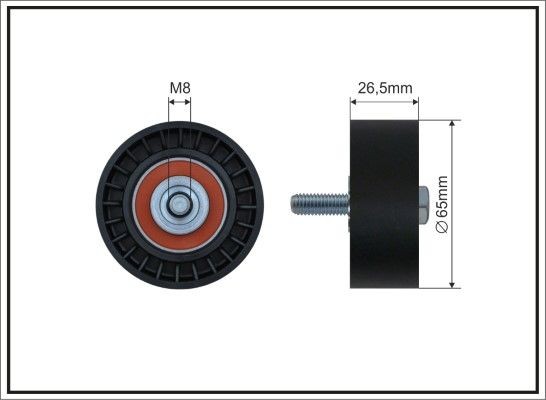 CAFFARO Deflection / Guide Pulley, v-ribbed belt Article number: 13-58 cheaply